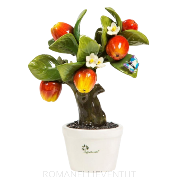 Albero Allegro medio - decoro melo 15 x 26 cm-Gli Alberelli-Romanelli Eventi