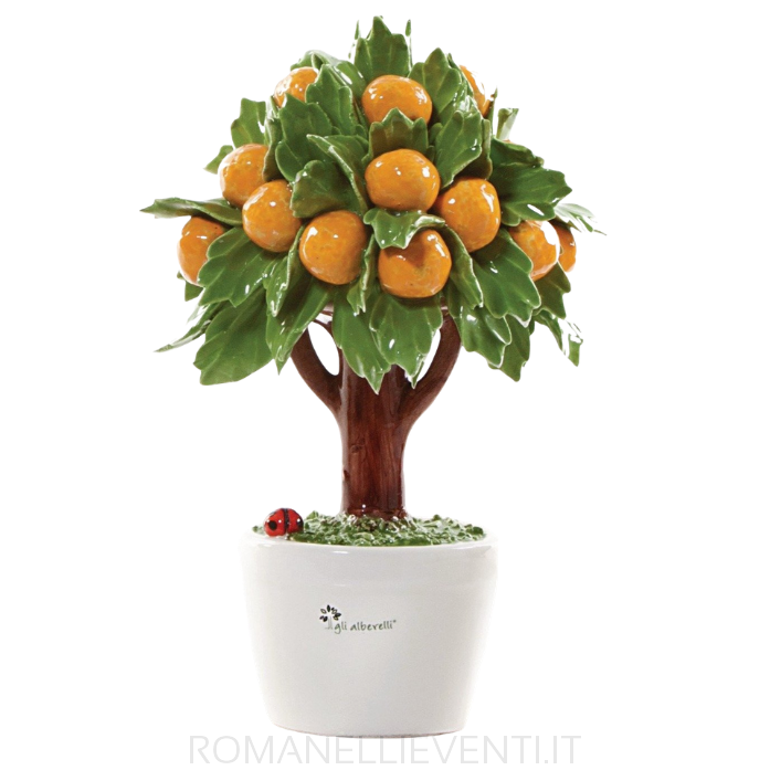 Albero decoro Arancio medio 14 x 21 cm-Gli Alberelli-Romanelli Eventi