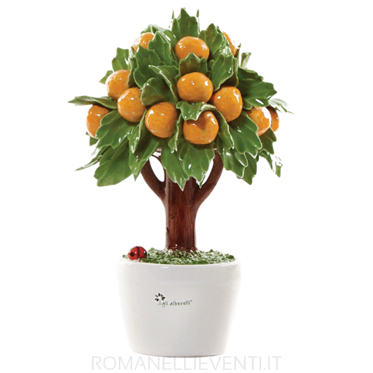 Albero decoro Arancio medio 14 x 21 cm-Gli Alberelli-Romanelli Eventi