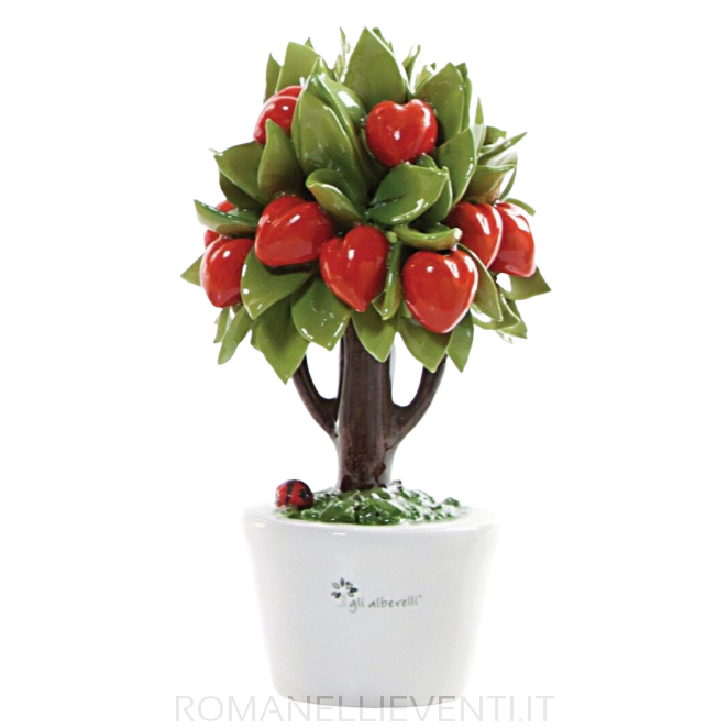 Albero decoro Cuore piccolo 11 x 16 cm-Gli Alberelli-Romanelli Eventi
