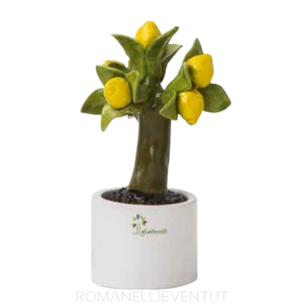 Albero decoro limone mignon 7 x 11 cm-Gli Alberelli-Romanelli Eventi