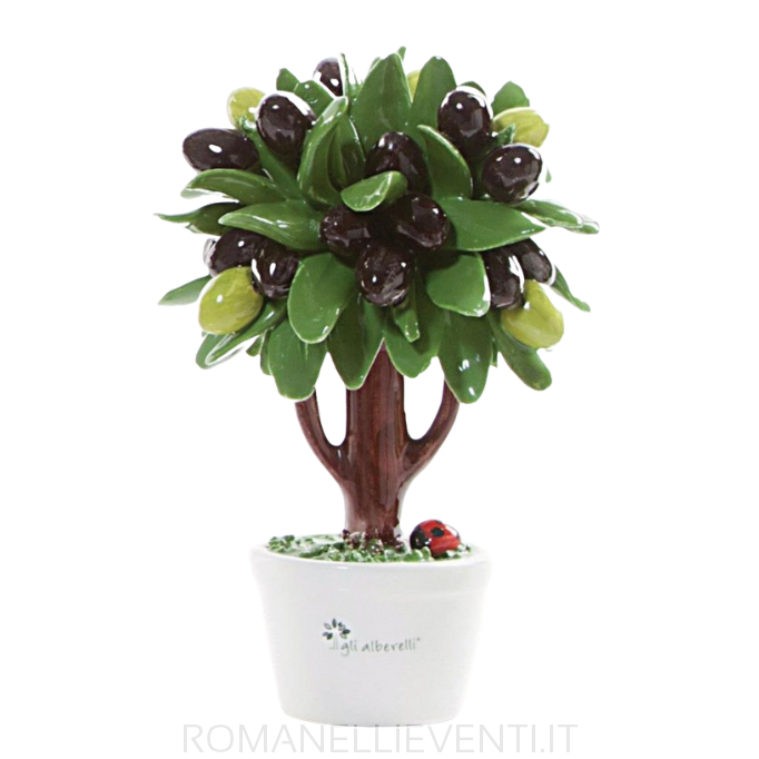 Albero decoro Olivo piccolo 11 x 16 cm-Gli Alberelli-Romanelli Eventi