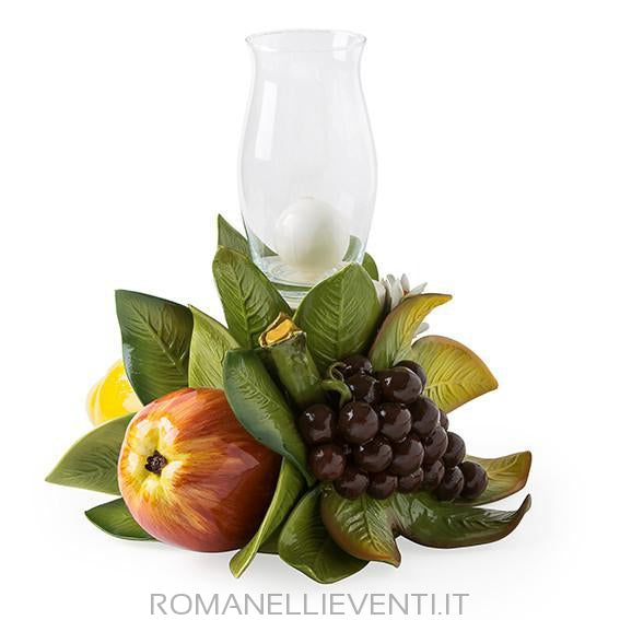 Candelabro Frutta in ceramica misura 35x40cm-Gli Alberelli-Romanelli Eventi