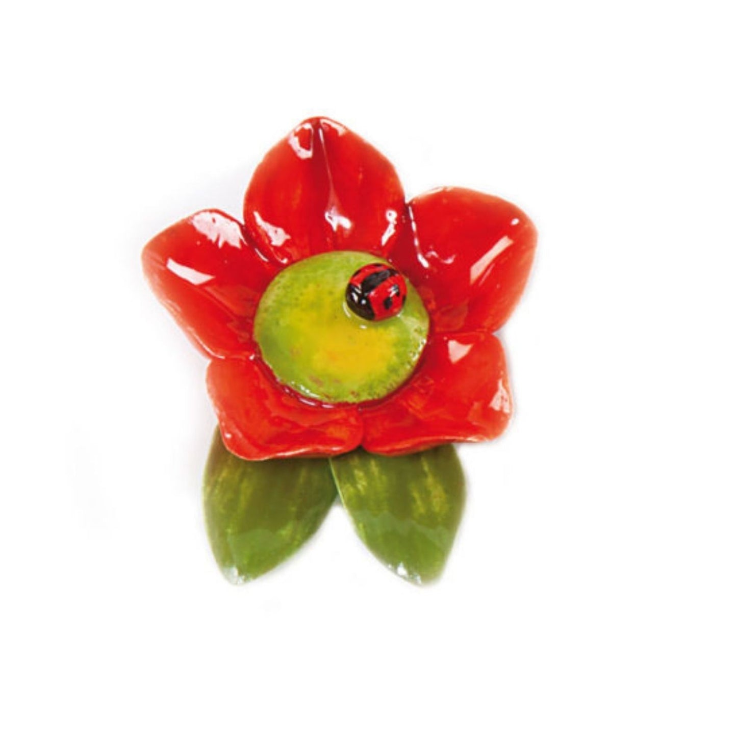 Magnete fiore rosso-Gli Alberelli-Romanelli Eventi