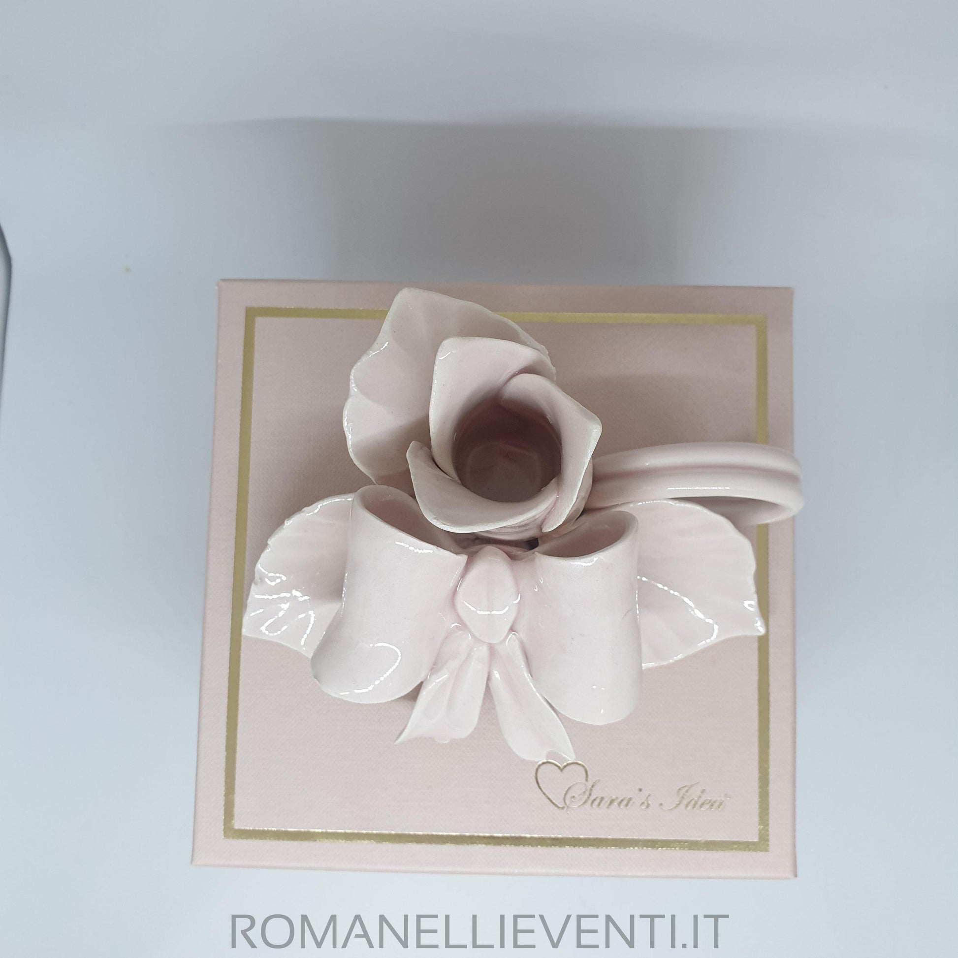 Portacandele rosa cipria-Sara's Idea-Romanelli Eventi