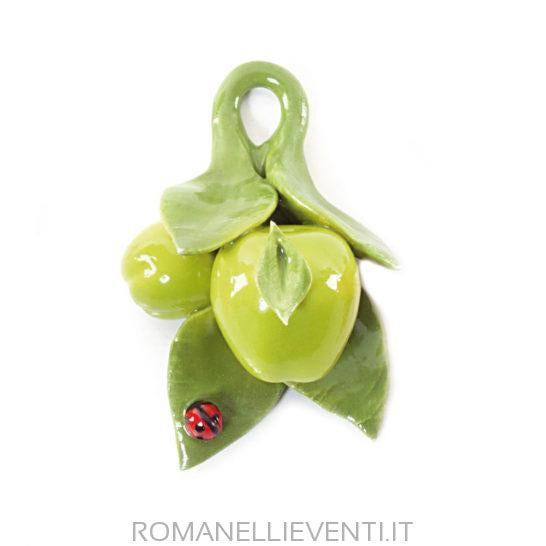 Profumatore piccolo con decoro mela verde-Gli Alberelli-Romanelli Eventi
