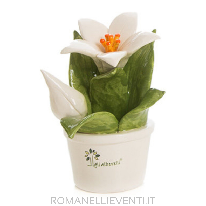 Profumotta con decoro fiore: Giglio 12 x 14 cm-Gli Alberelli-Romanelli Eventi