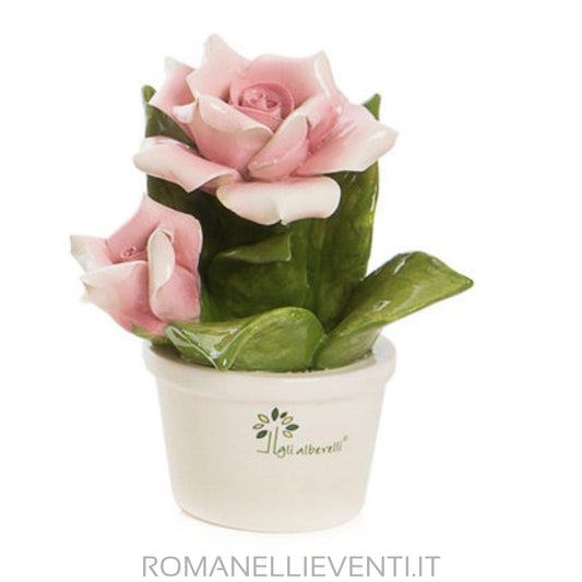 Profumotta con decoro fiore: Rosa 12 x 14 cm-Gli Alberelli-Romanelli Eventi