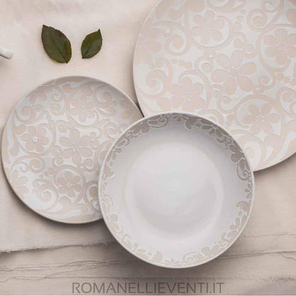 Servizio piatti monocromatico-Gli Alberelli-Romanelli Eventi