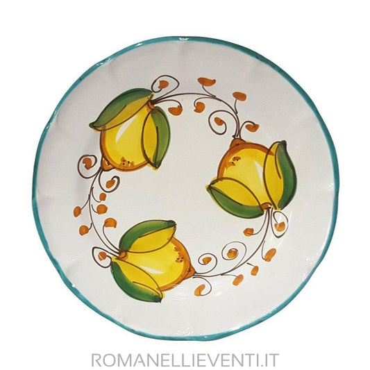 set piatti bianco decoro limoni-Vietri-Romanelli Eventi