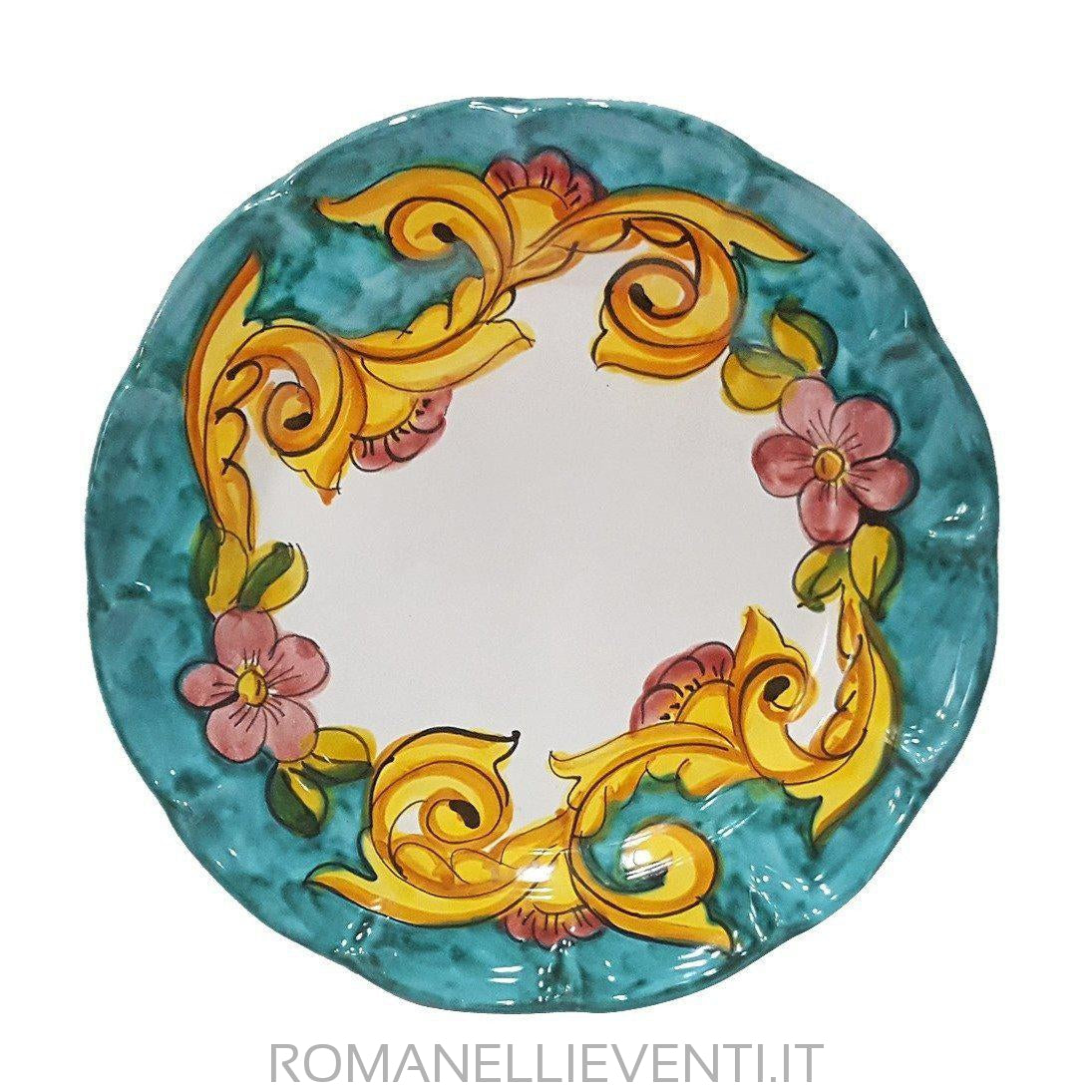 set piatti bianco decoro limoni-Vietri-Romanelli Eventi
