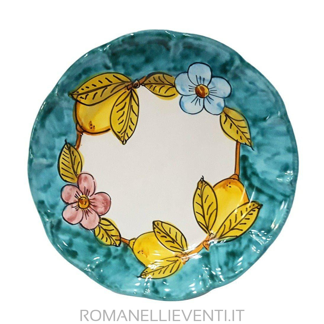set piatti bianco decoro limoni-Vietri-Romanelli Eventi
