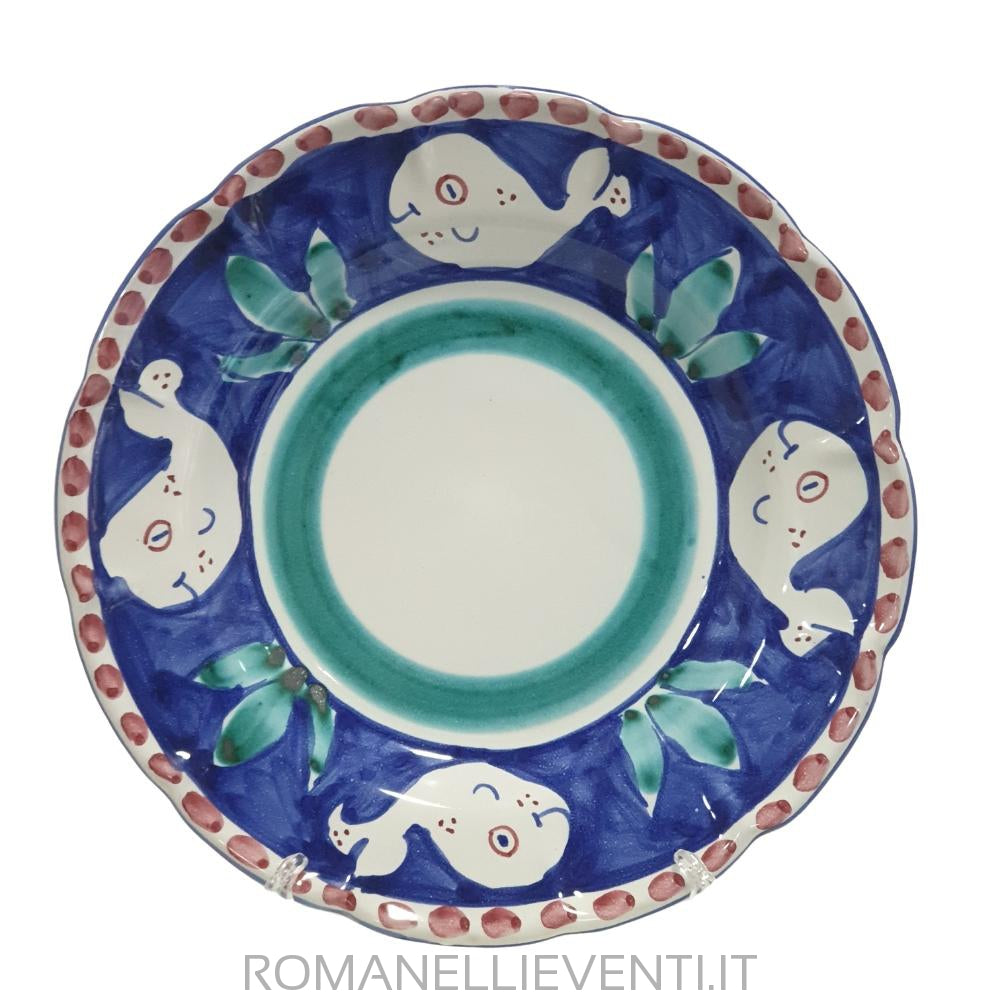 Set servizio piatti Vietri decoro marino-Vietri-Romanelli Eventi