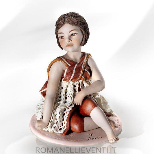 Segno zodiacale ariete in porcellana-Sibania-Romanelli Eventi