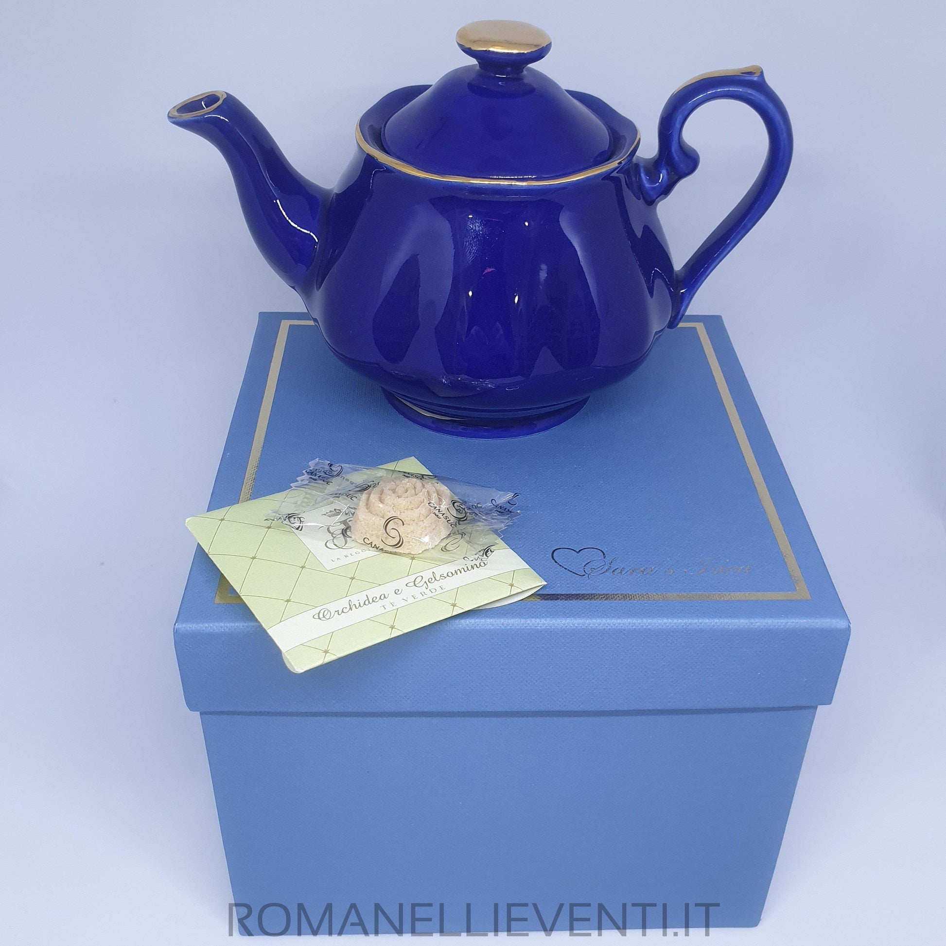 Teiera blu-Sara's Idea-Romanelli Eventi