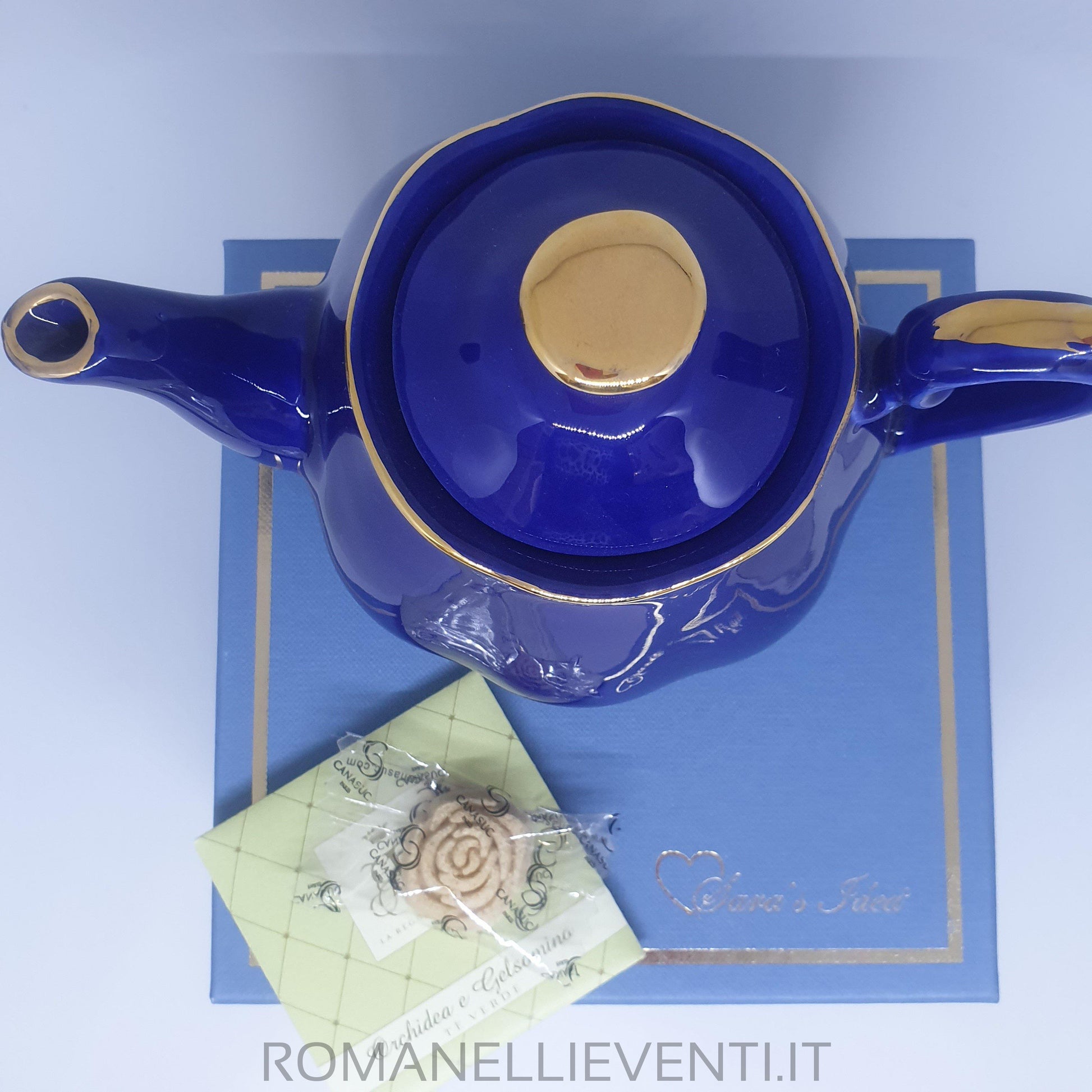 Teiera blu-Sara's Idea-Romanelli Eventi